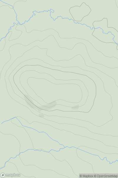 Thumbnail image for Pen Coed Mawr [Llandovery to Monmouth] showing contour plot for surrounding peak
